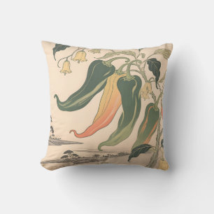 Illustratie van vintage chilipeper kussen