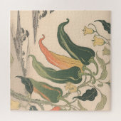 Illustratie van vintage chilipeper legpuzzel (Horizontaal)