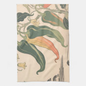 Illustratie van vintage chilipeper theedoek (Verticaal)