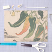 Illustratie van vintage chilipeper tissuepapier (Craft)