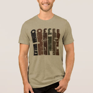 Illustratie van vintage koffie typografie handgete Tri-Blend shirt