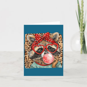 Illustratie van vintage luipaard wasbeer boog blaz kaart
