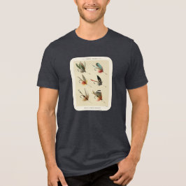 Illustratie van vintage meervliegen Tri-Blend shirt