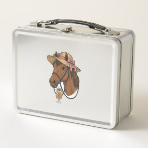 Illustratie van vintage paardencocktail zomerhoed