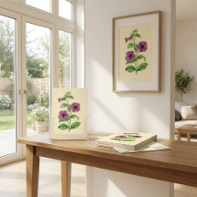 Illustratie van vintage paarse violette bloemen