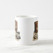 Illustratie van vintage reisessentials koffiemok (Center)