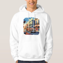 Illustratie van vintage stadsstraat hoodie