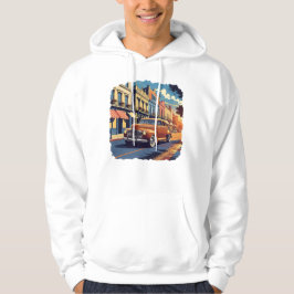 Illustratie van vintage stadsstraat hoodie