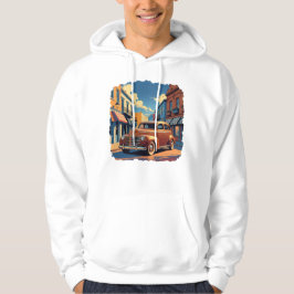Illustratie van vintage stadsstraat hoodie