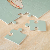 Illustratie van vintage tennisservice legpuzzel (Zijkant)
