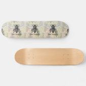 Illustratie van vintage werkbij kunst skateboard (Horizontaal)