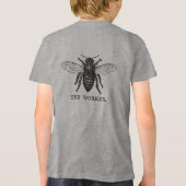Illustratie van vintage werkbij Tri-Blend shirt (Achterkant)