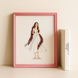 Illustratie van Virgo-sterrenbeeld – Handgetekend Poster