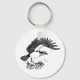 Illustratie van Visarend op sleutelhanger met knop