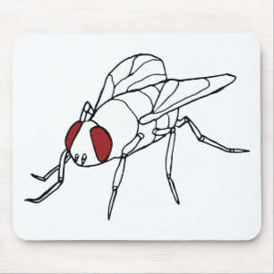 illustratie van vliegende insecten muismat