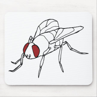 illustratie van vliegende insecten muismat