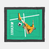 Illustratie van voetzoekerthema Player Illustratie Fleece Deken (Voorkant (Horizontaal))