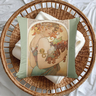 Illustratie van vruchten Alphonse Mucha Kussen