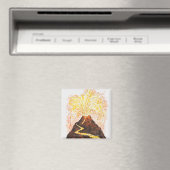 Illustratie van vulkaanuitbarsting magneet (Insitu (Vaatwasser))