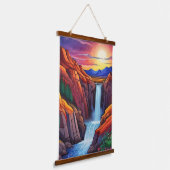 Illustratie van Waterval Hangend Wandkleed (Gebogen)