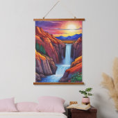 Illustratie van Waterval Hangend Wandkleed (Slaapkamer)