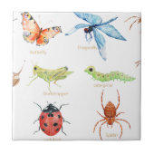illustratie van waterverf insecten tegeltje (Voorkant)