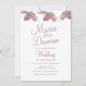 Illustratie van waterverf-terugval Blush Wedding Kaart (Voorkant)