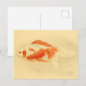 Illustratie van watonai goudvis Koï Briefkaart (Voorkant / Achterkant)