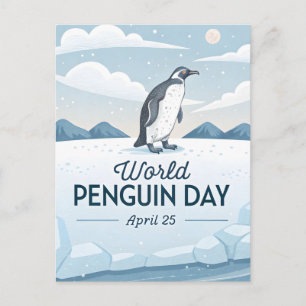 Illustratie van Wereld Pinguïn Dag Winter Natuur Briefkaart