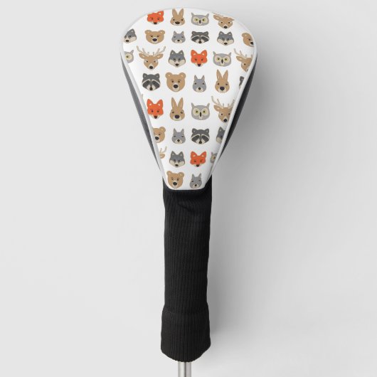 Illustratie van wilde bosdieren golfheadcover (Voorkant)