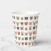 Illustratie van wilde bosdieren papieren bekers (Achterkant)