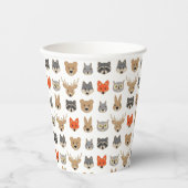 Illustratie van wilde bosdieren papieren bekers (Voorkant)