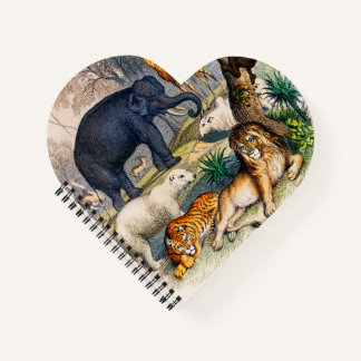 Illustratie van wilde dieren notitieboek