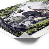 illustratie van wilde dieren poster (Hoek)