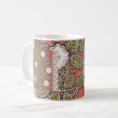 Illustratie van Wilde Roos Kunst Blokkerpatroon Koffiemok (Voorkant links)