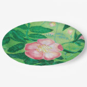 Illustratie van wilde rozenbloemen  papieren bordje (Gekanteld)