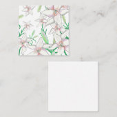 Illustratie van witte lelies   notitiekaartje (Voorkant / Achterkant)