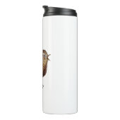 Illustratie van Wren Bird (Troglodytes Troglodytes Thermosbeker (Geroteerd rechts)