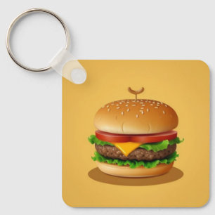 Illustratie van Yummy Cheeseburger Sleutelhanger