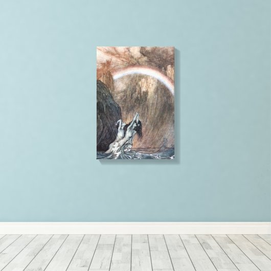  illustratie van zeemeerminnen canvas afdruk (Insitu (Houten vloer))