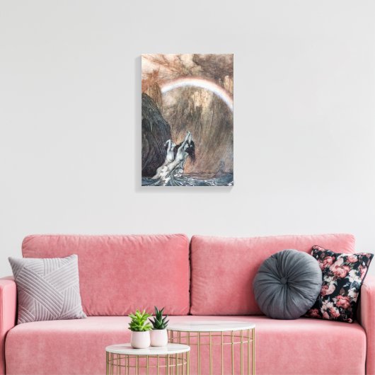  illustratie van zeemeerminnen canvas afdruk (Insitu (Woonkamer))