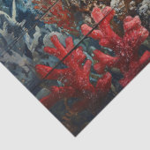 Illustratie van zeeschildpad op houten decoupage tissuepapier (Detail)