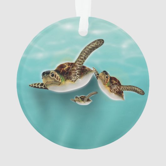 Illustratie van zeeschildpadden ornament (achterkant)