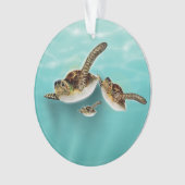 Illustratie van zeeschildpadden ornament (voorkant)