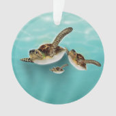 Illustratie van zeeschildpadden ornament (voorkant)