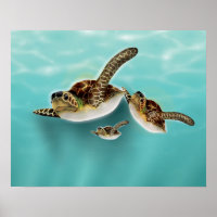 Illustratie van zeeschildpadden