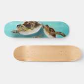 Illustratie van zeeschildpadden skateboard (Horizontaal)