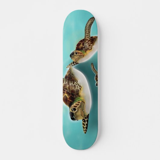 Illustratie van zeeschildpadden skateboard (Voorkant)