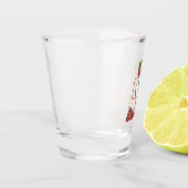 Illustratie van zeevogel mannetjes papegaaiduiker shot glas (Links)