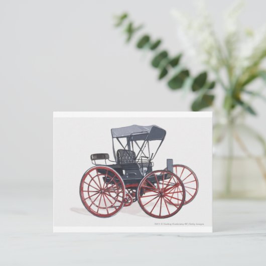 Illustratie van zelfloos vervoer briefkaart (Staand voorkant)